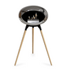 Biokominek  Chromed Silver Ground Wood High - Le Feu